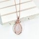 天然粉水晶吊墜-ZTRQ002
