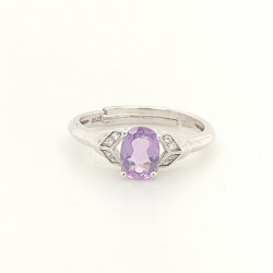 天然紫水晶戒指-ZRAT076