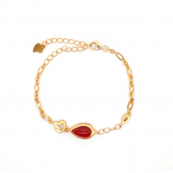 天然南紅瑪瑙手鍊-ZGKSRAG002