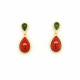 天然南紅瑪瑙耳釘-ZGOSRAG001