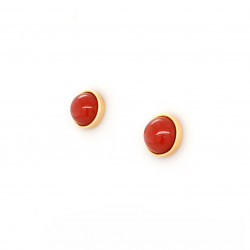 天然南紅瑪瑙耳釘-ZGOSRAG008