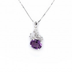 天然紫水晶吊墜-ZTAT005