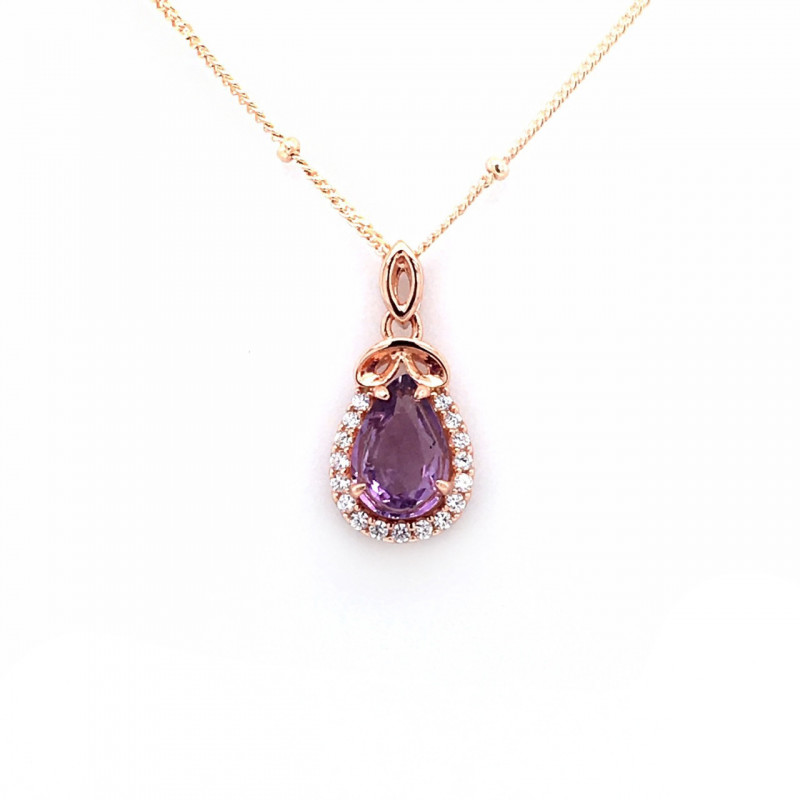 天然紫水晶吊墜-ZTAT006