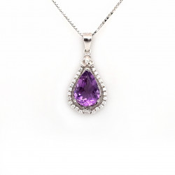 天然紫水晶吊墜-ZTAT009