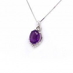 天然紫水晶吊墜-ZTAT011