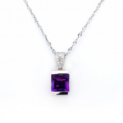 天然紫水晶吊墜-ZTAT014