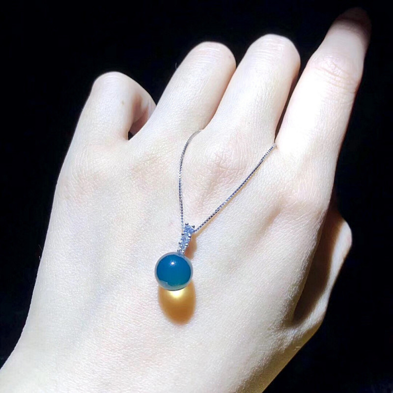 天然墨西哥藍珀吊墜-Q1904030623