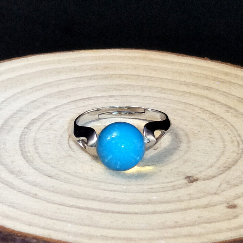 天然墨西哥藍珀戒指-ZRAM008