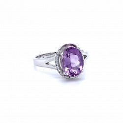 天然紫水晶戒指- ZRAT001