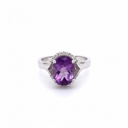 天然紫水晶戒指-ZRAT008